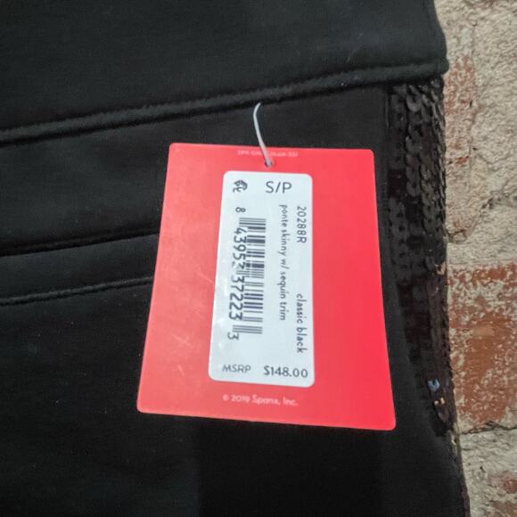 NEW SPANX The Perfect Pant Ankle Sequin Tuxedo Skinny Size Small - Picture 8 of 12